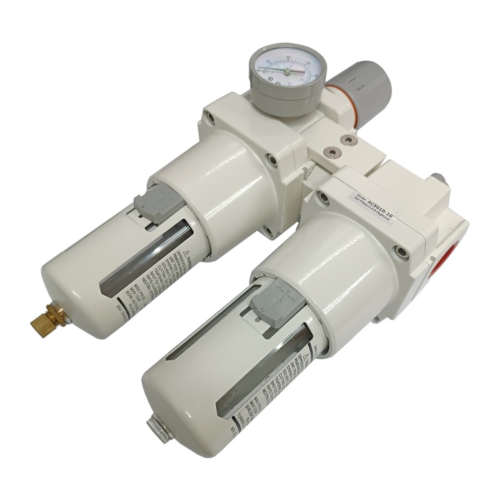 Conjunto Lubrefil Rosca 1" BSP C/ Manômetro - Linha Intermediária 8 Bar