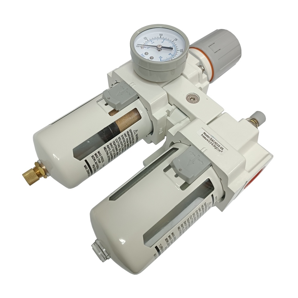 Conjunto Lubrefil Rosca 3/4" BSP C/ Manômetro - Linha Intermediária 8 Bar