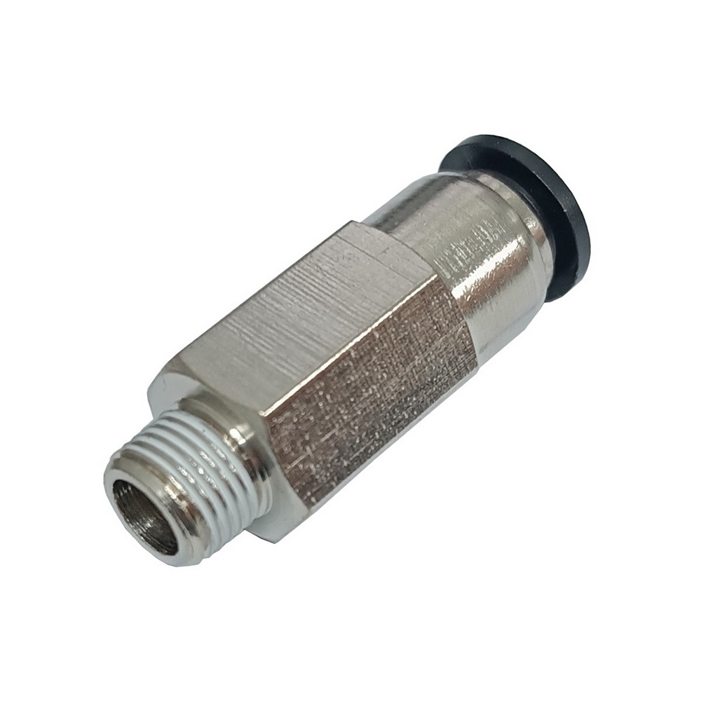 Conector Reto c/ Retenção Tubo 6 x Rosca Macho 1/8