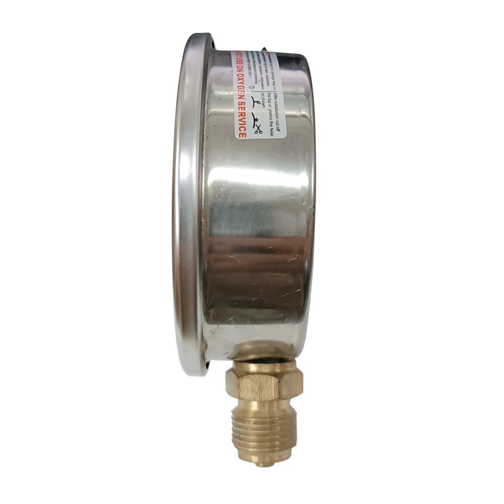 Manômetro Vertical 60 PSI / 4 Bar c/ Rosca 1/2