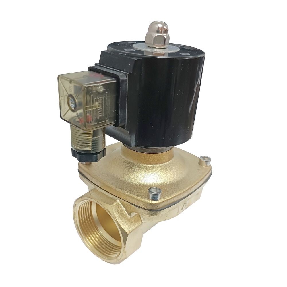 Válvula Solenóide Mola 1.1/2" 2/2" Vias 24 VCC P/ Ar e Água c/ Vedação NBR (2W400)