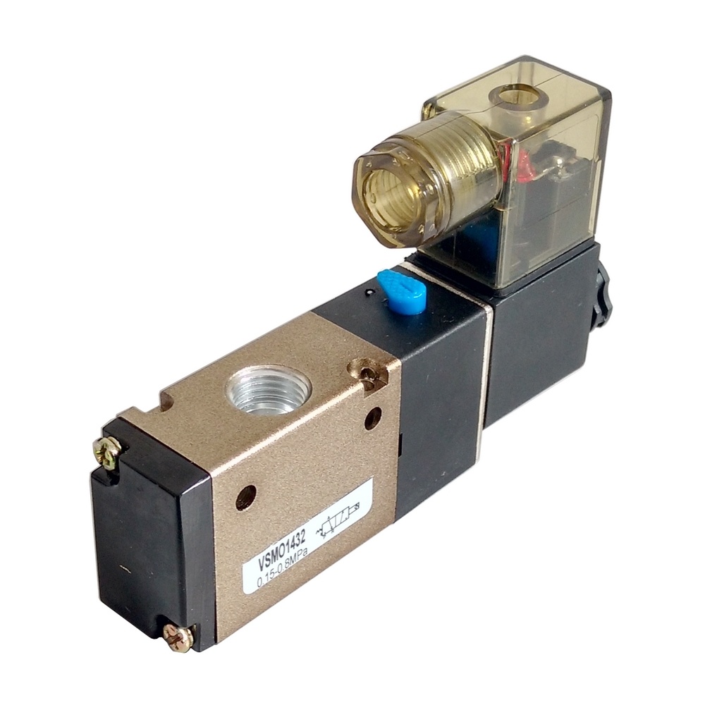 Válvula Solenóide/Mola 1/4" 3/2" Vias 24 VCA Modelo VSMO1452