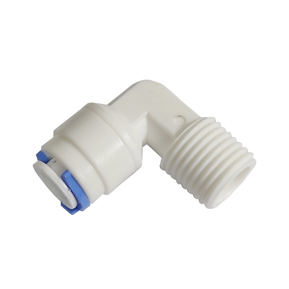Cotovelo Macho Tubo 1/4" x Rosca Macho 1/2" BSP Para Água (Conexão Instantânea)