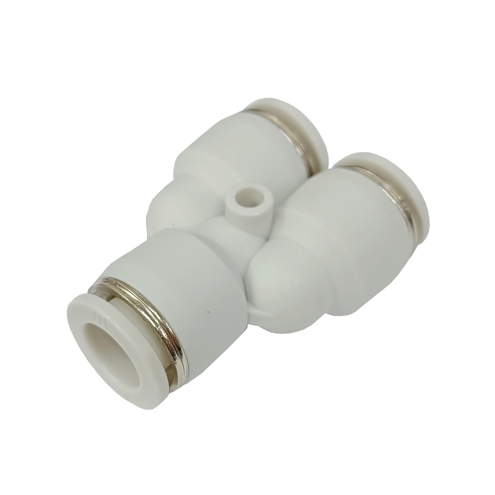 Y União Tubo 10 mm - PY (Conexão Pneumática Primeira Linha Branca)