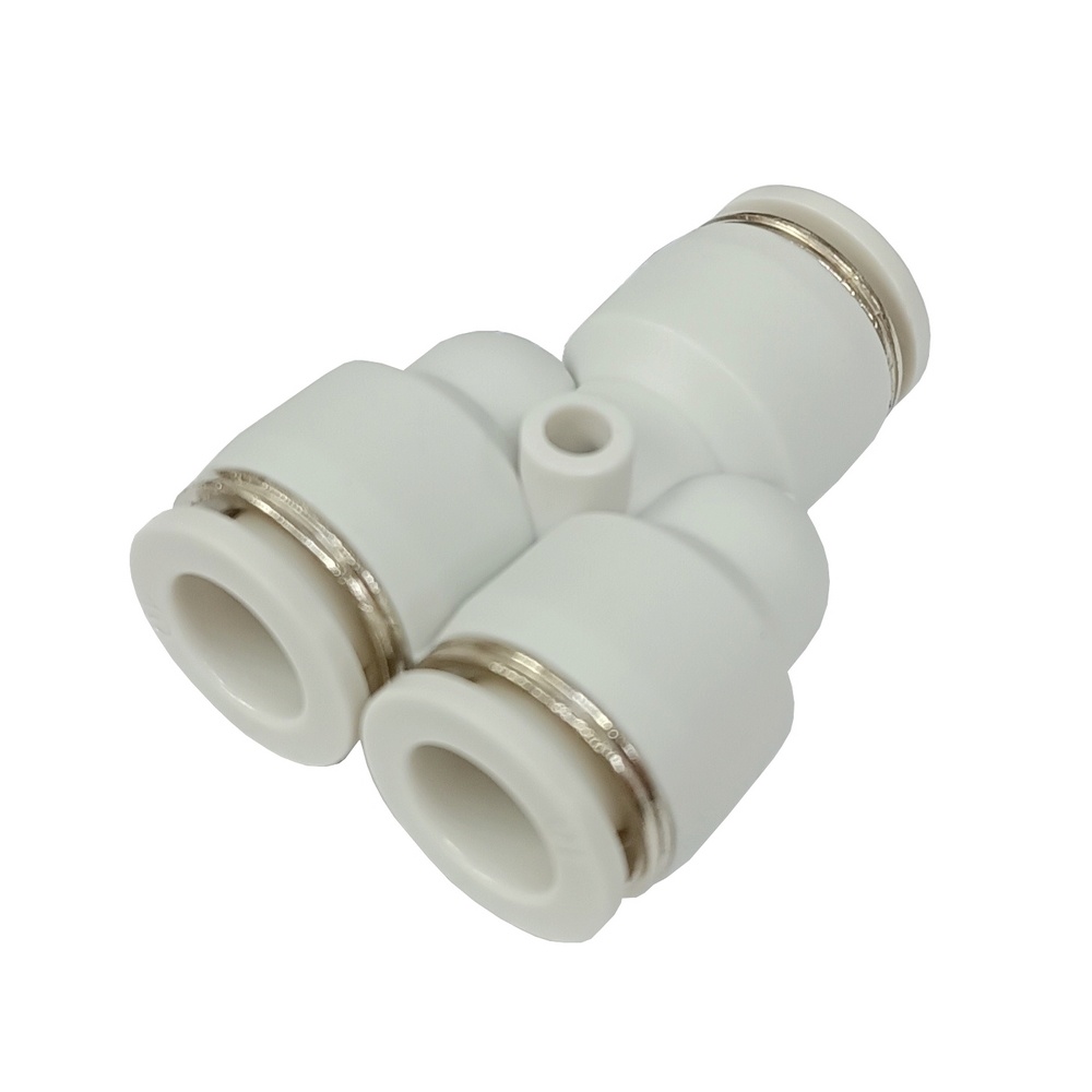 Y União Tubo 6 mm - PY (Conexão Pneumática Primeira Linha Branca)