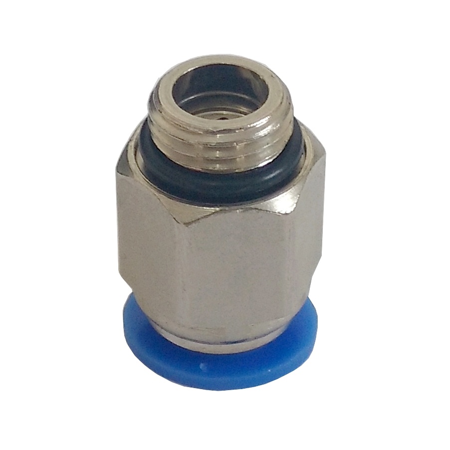 Conector Reto Tubo 10 mm x Rosca Macho 3/8