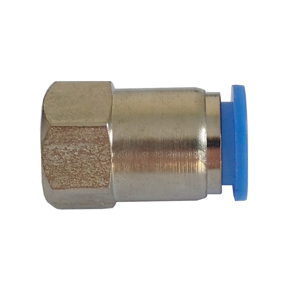 Conector Reto Tubo 6 x Rosca Fêmea 1/4