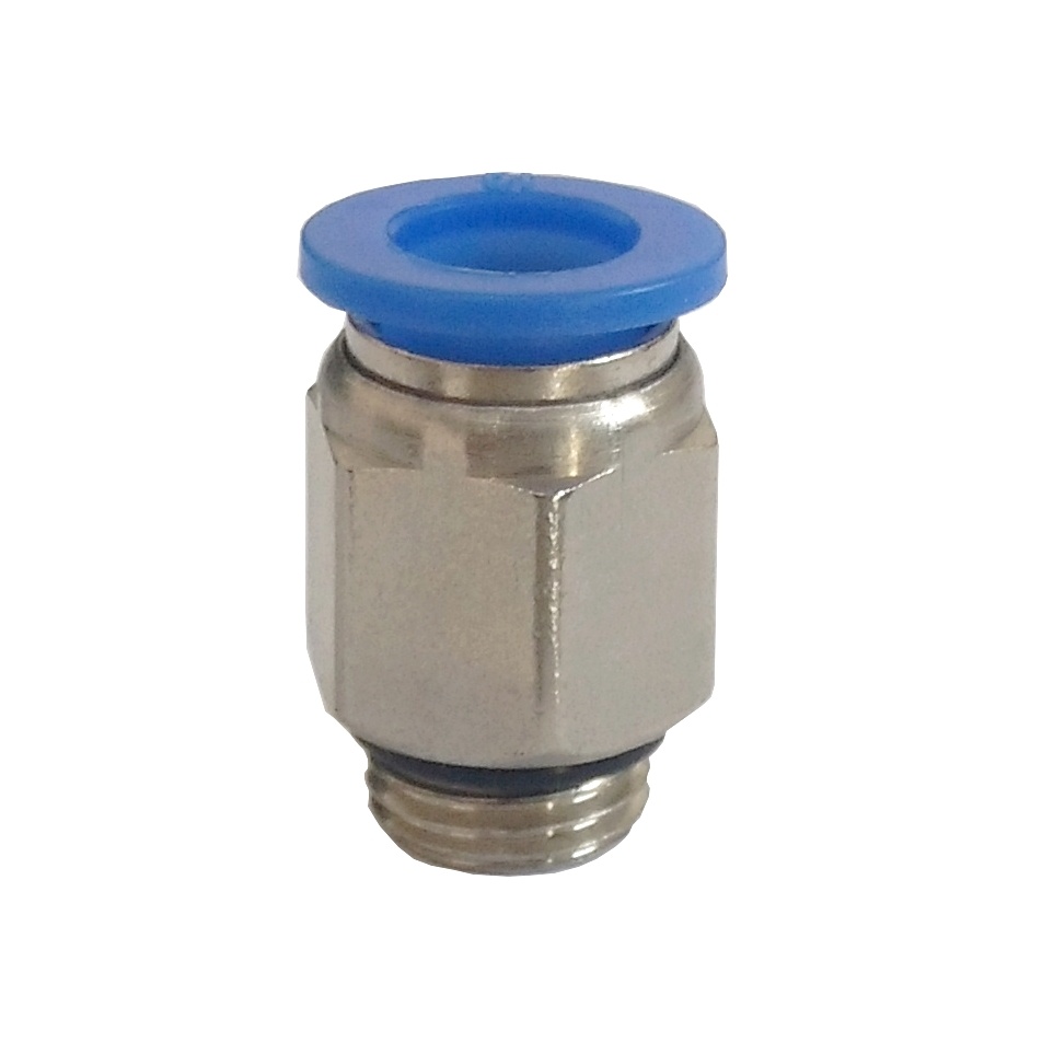 Conector Reto Tubo 8 mm x Rosca Macho 1/2