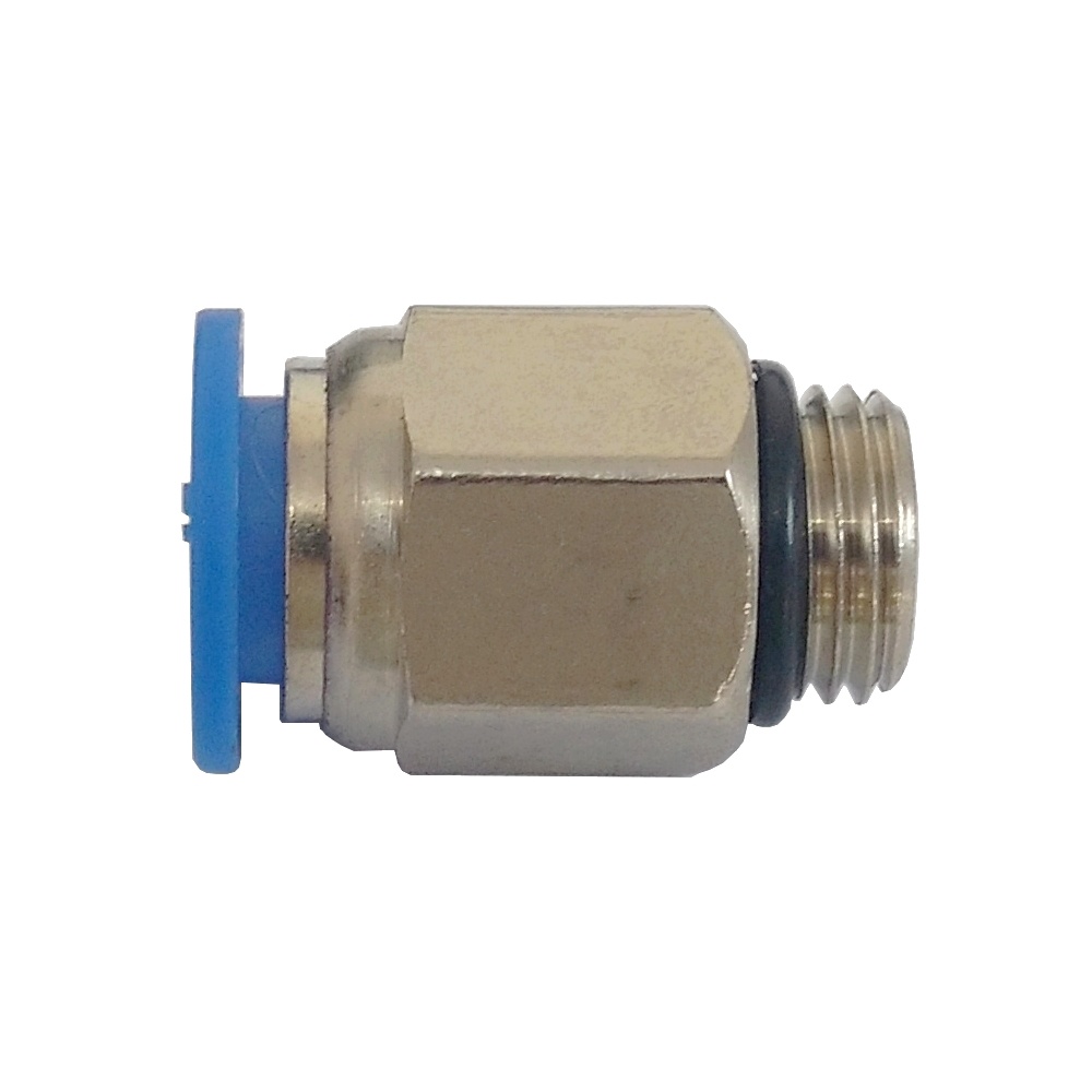 Conector Reto Tubo 8 mm x Rosca Macho 1/2