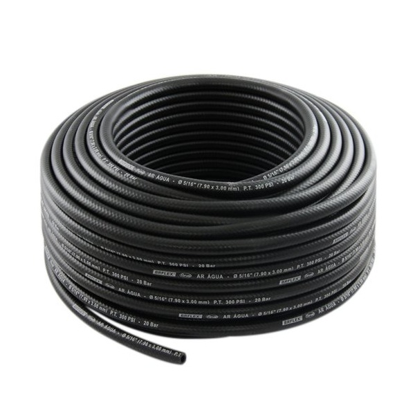 Mangueira Preta 5/16" De Borracha Sintética PT 300 Ar-Press - 300 Libras / psi (Preço por Metro)