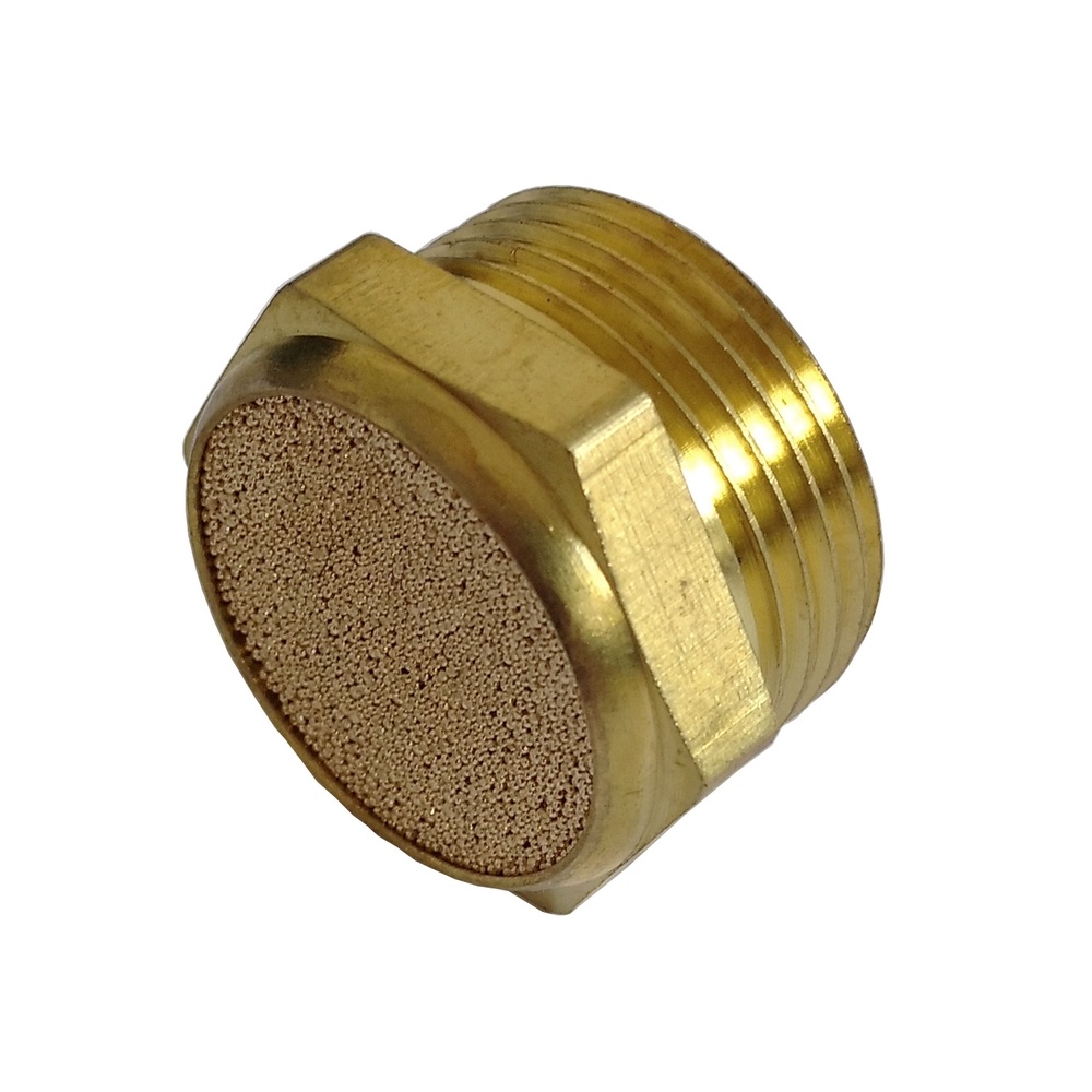 Silencioso Pneumático Plano Rosca 1/4" BSP Em Bronze (BSLM)